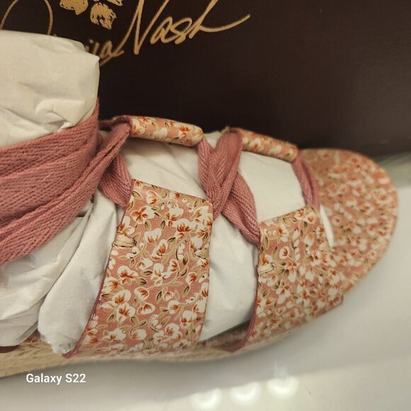 PATRICIA Nash Riva Wedge Sandals Blush Bouquet, SZ 8, NIB - Picture 2 of 10